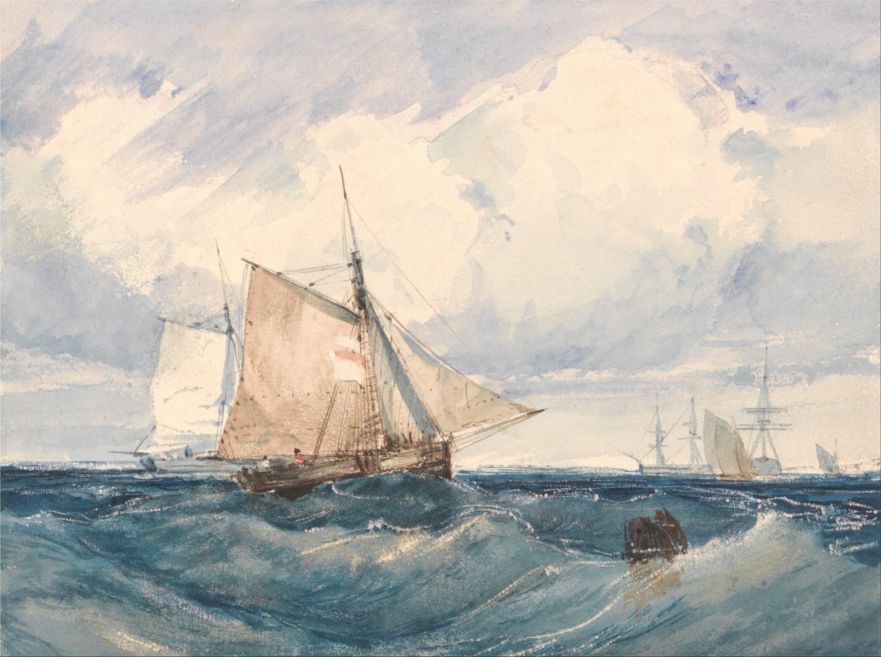 En skærer og anden forsendelse i en leg af Richard Parkes Bonington