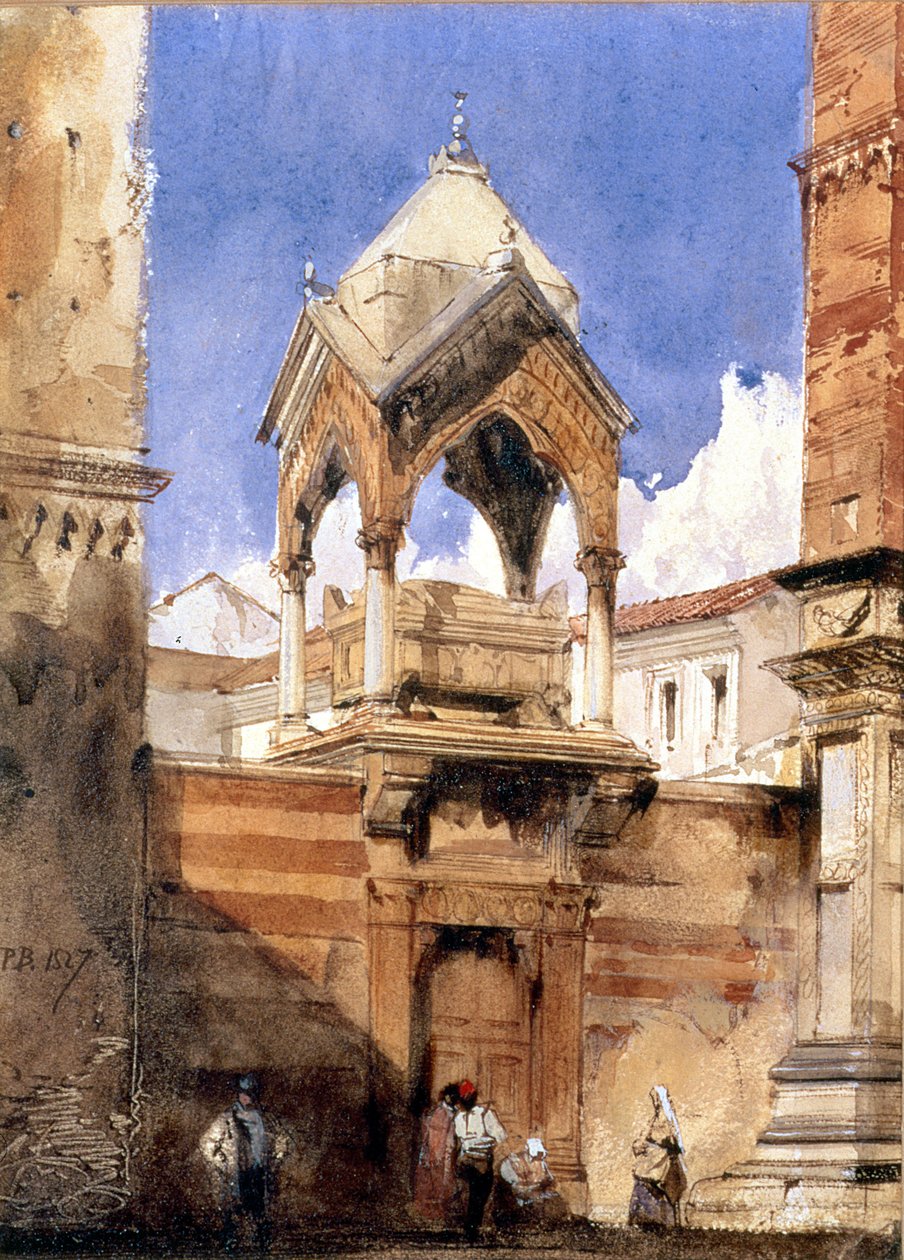 Castelbarco-graven, Verona, 1827 af Richard Parkes Bonington
