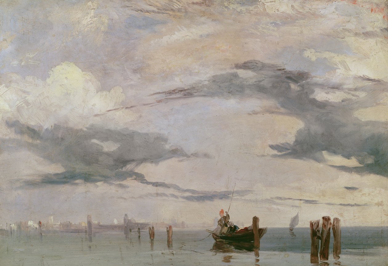 Udsigt over lagunen nær Venedig, 1826 af Richard Parkes Bonington