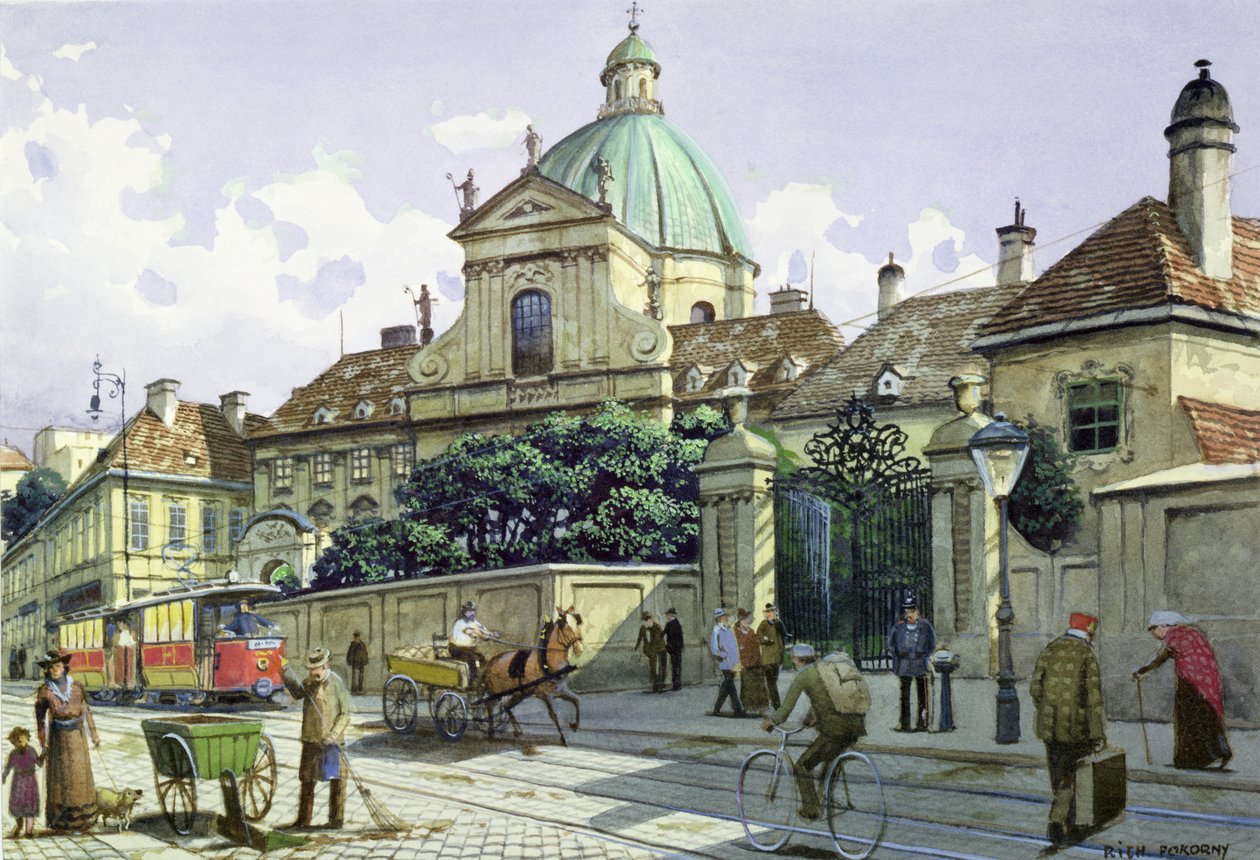 Nedenfor Belvedere-paladset i Wien af Richard Pokorny