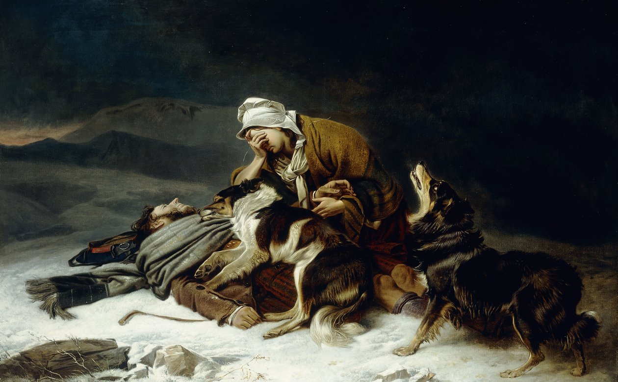 Fortabt i stormen, af Richard Ansdell