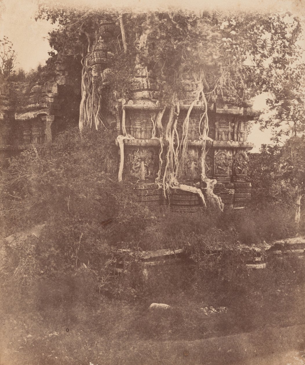 Templet i Hallibeed, Indien, 1856-1857 (foto) af Richard Banner Oakeley
