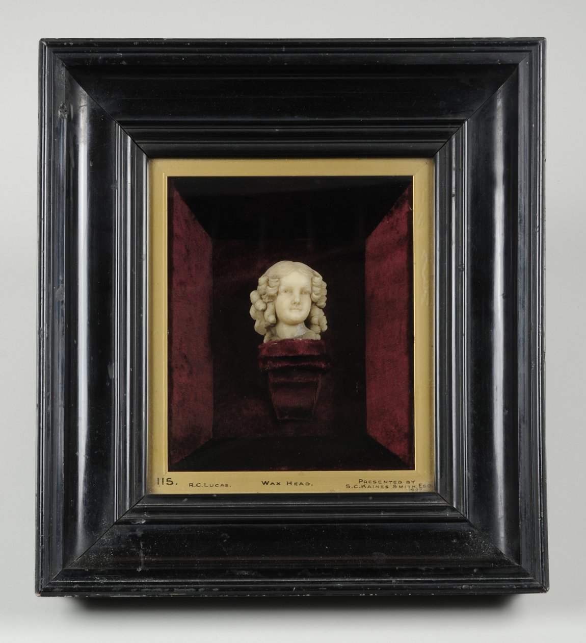 Buste af en pige, ca. 1850 (voks) af Richard Cockle Lucas