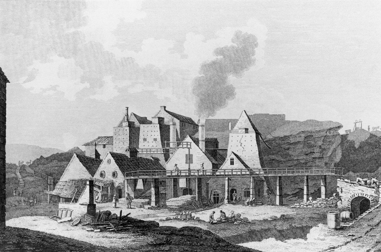 Blaenavon Ironworks (gravering) af Richard Colt (after) Hoare
