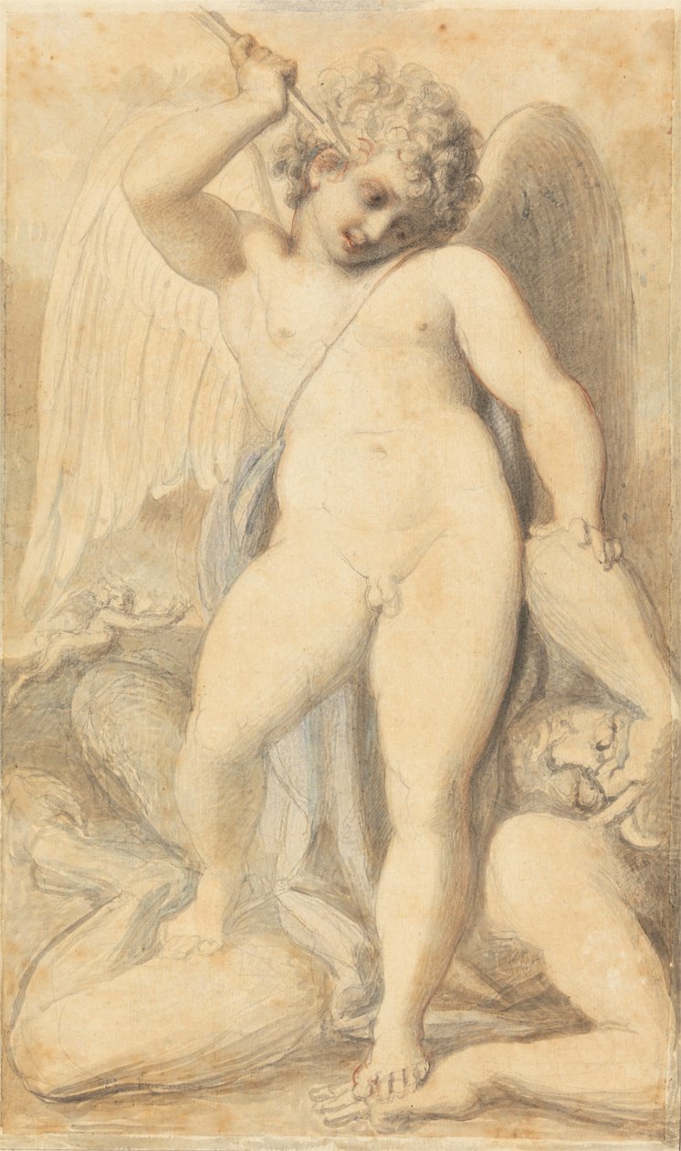 Amor overmander en Satyr af Richard Cosway