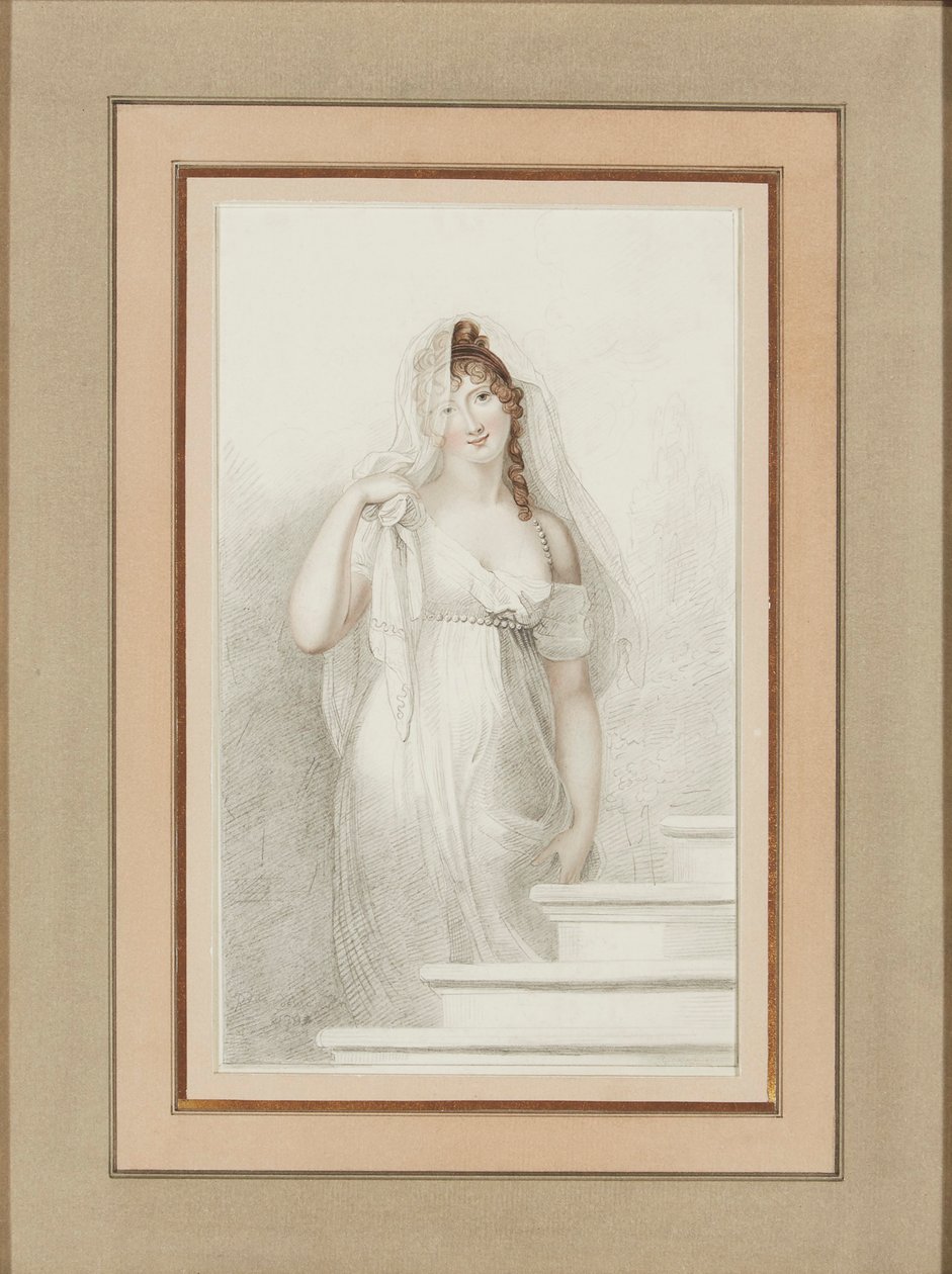 Portræt af Madame Recamier 1777-1849. af Richard Cosway