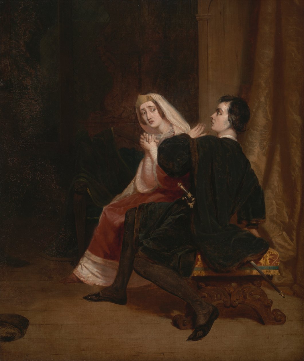 Hamlet og hans mor; Skab-scenen af Richard Dadd
