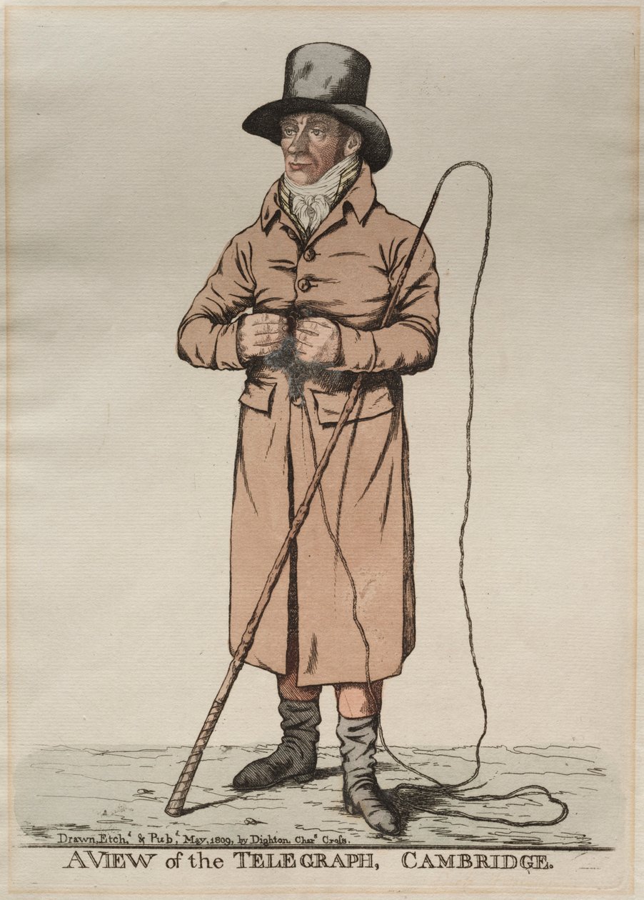 A View of the Telegraph, Cambridge, 1809. af Richard Dighton