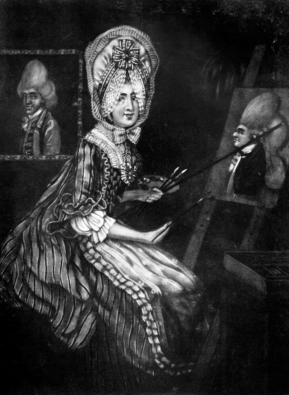 The Paintress of Macaronis, 1770. af Richard Dighton