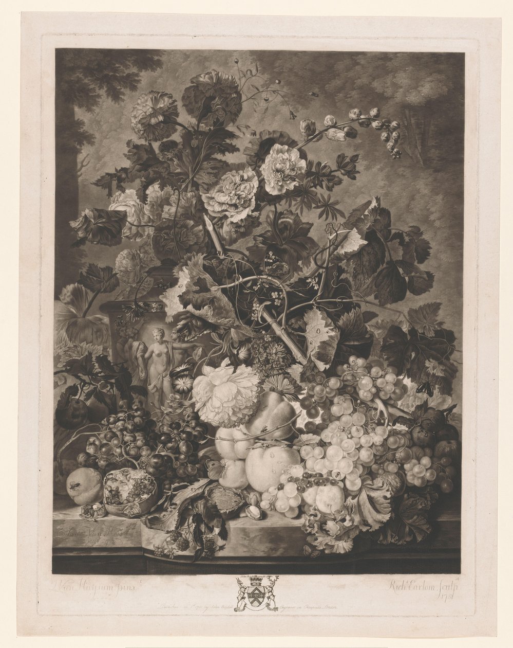 Stilleben af frugt og blomster af Richard Earlom