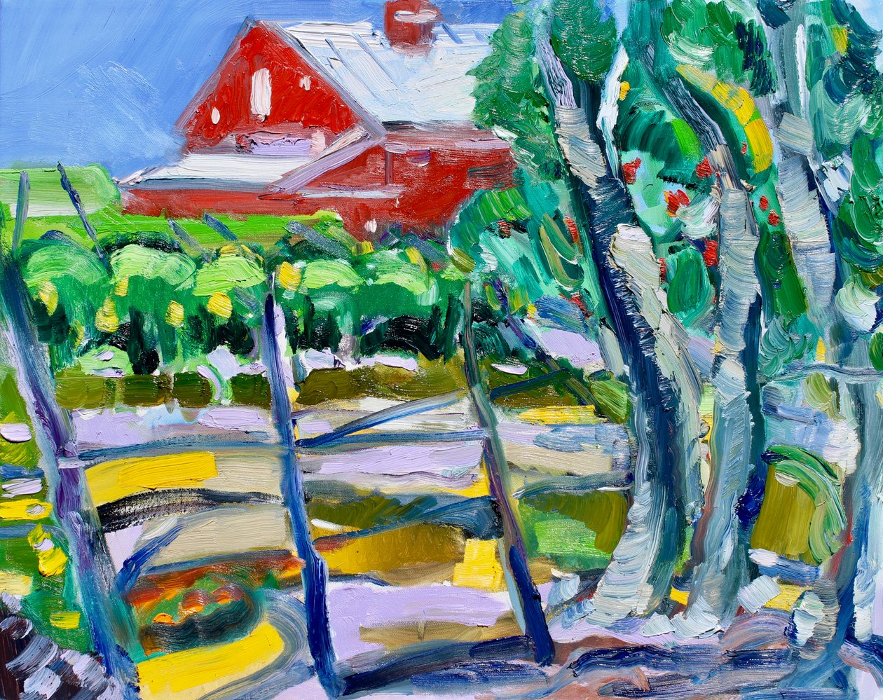 Eucalyptus and Vineyard, Napa, 2019 af Richard Fox