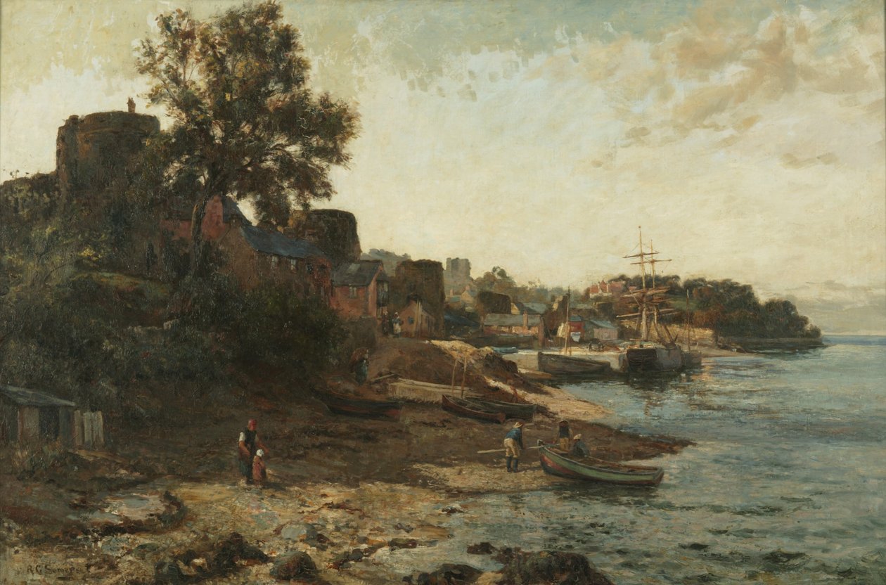 Conway Quay (öljy kankaalle) af Richard Gay Somerset