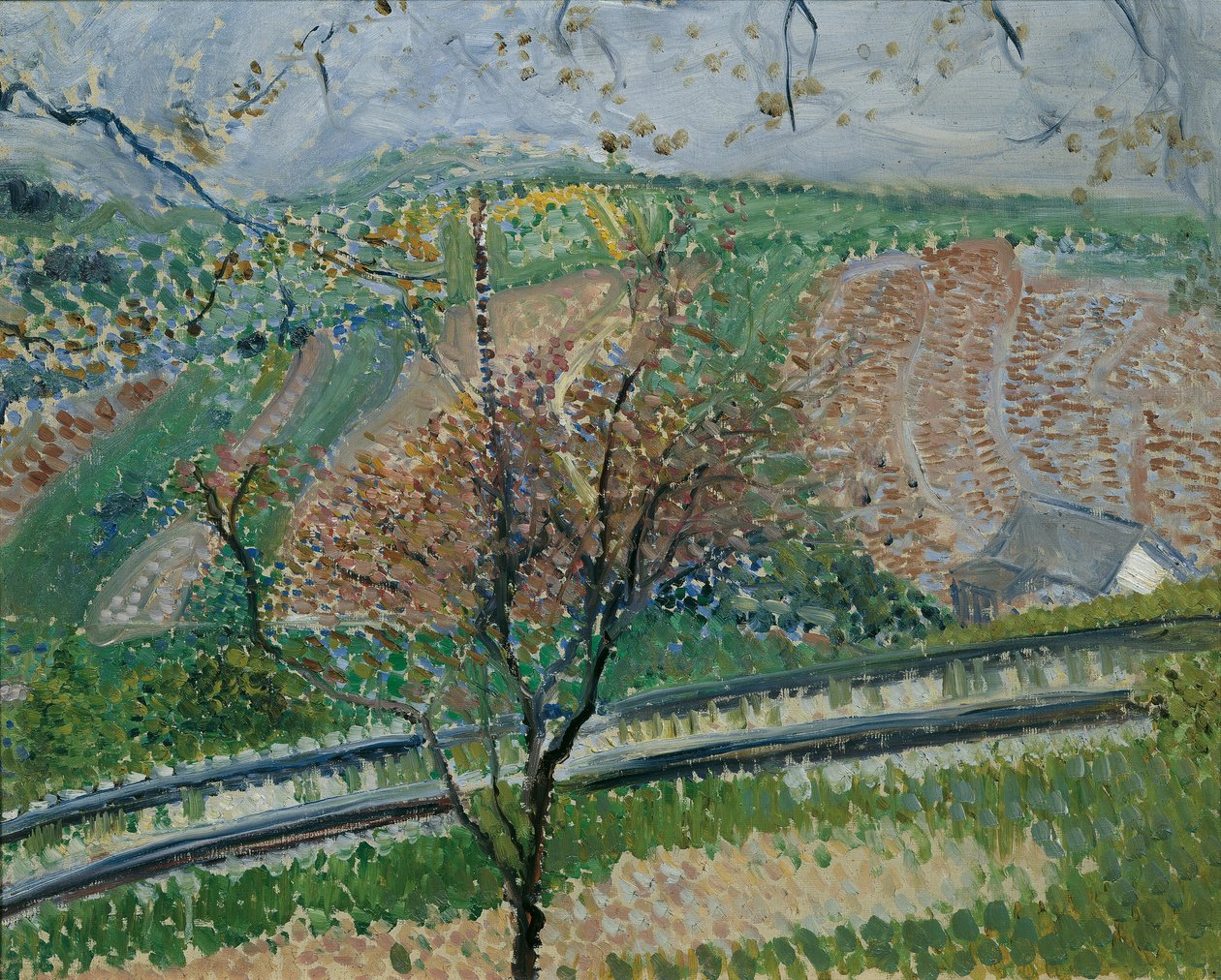 Rack Railway på Kahlenberg, 1907. af Richard Gerstl