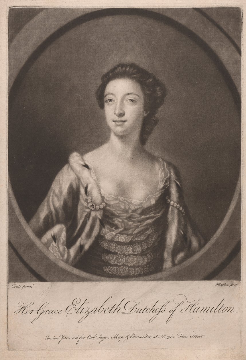 Hendes nåde Elizabeth hertuginde af Hamilton af Richard Houston