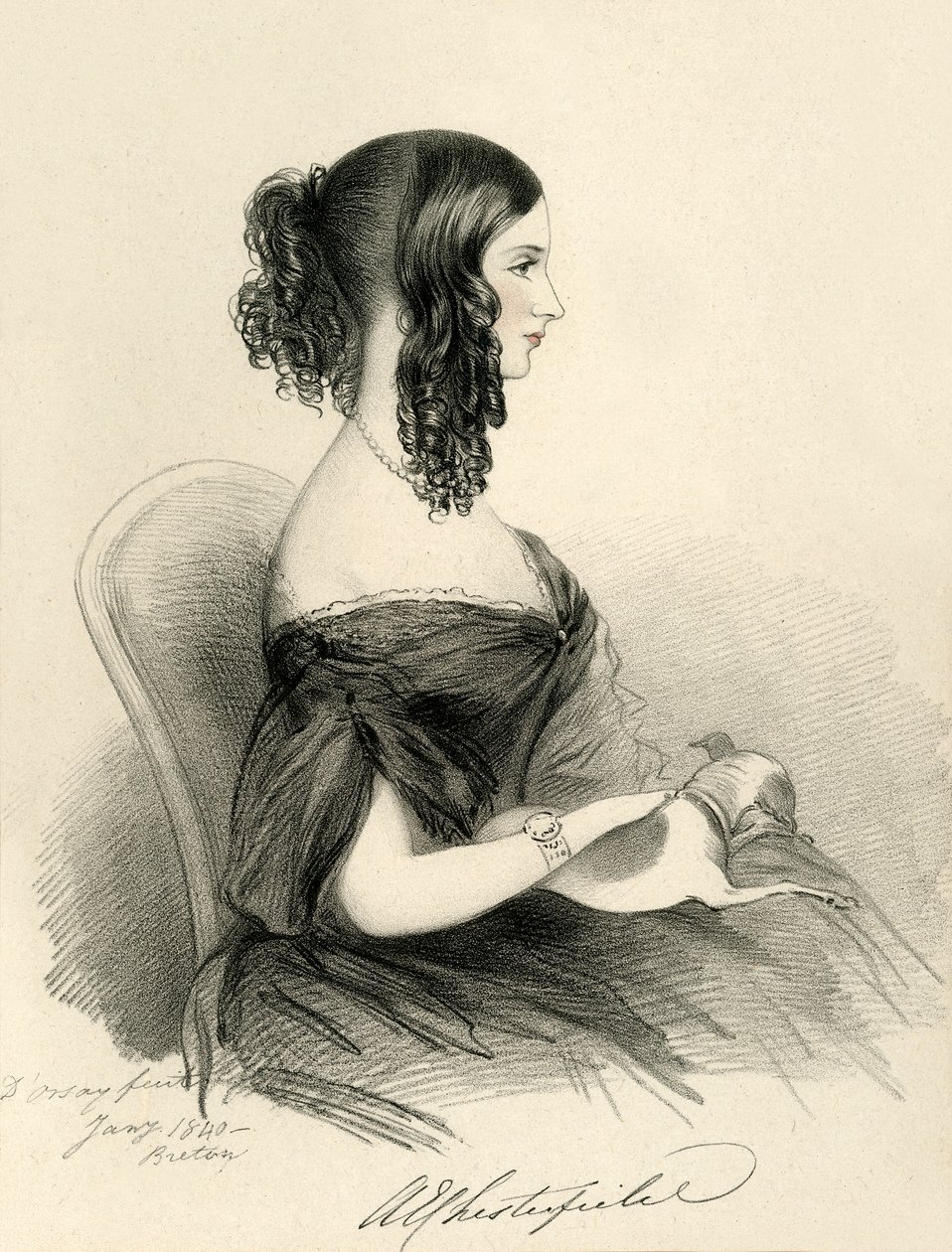 Grevinden af Chesterfield, 1833. af Richard James Lane