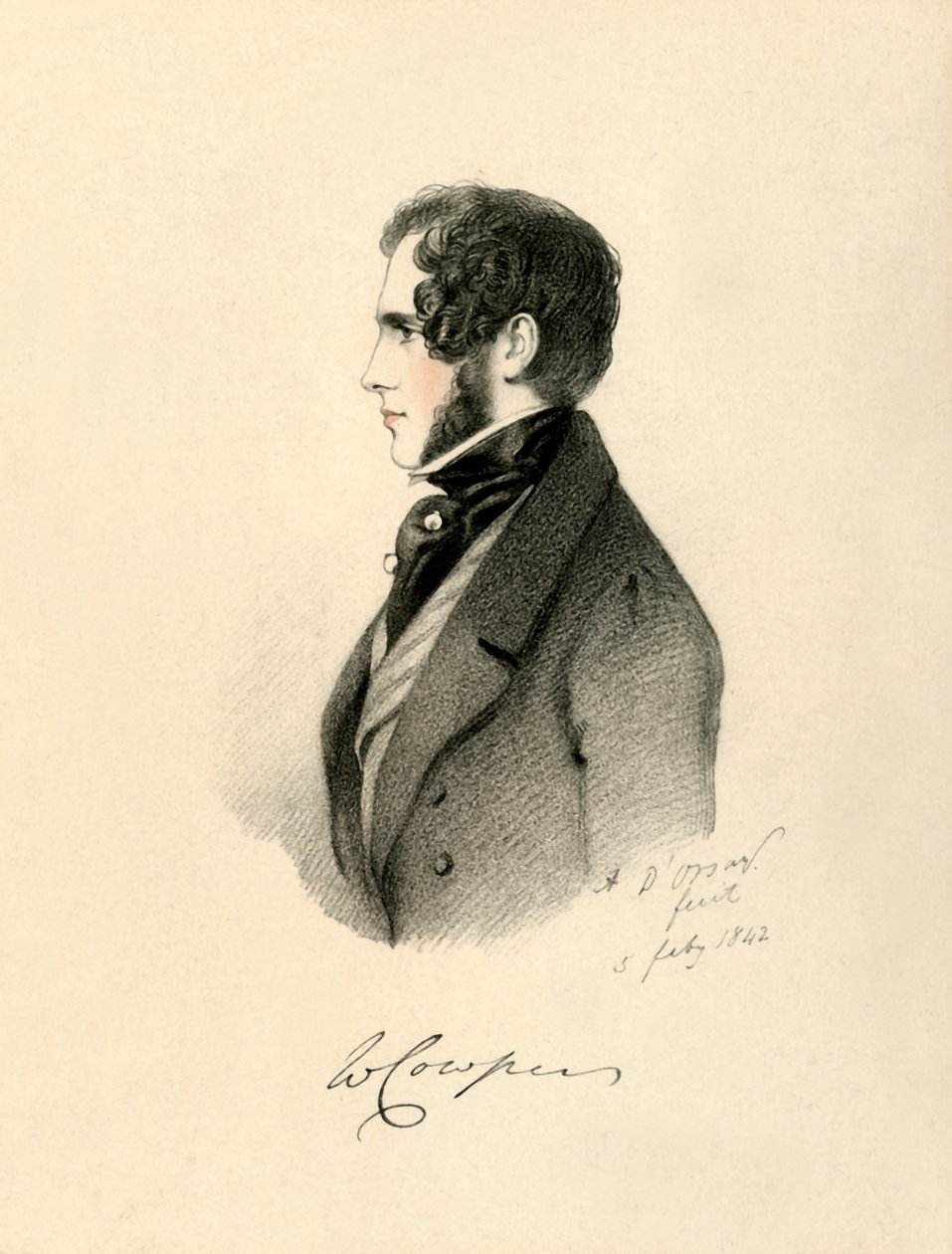 William Cowper, 1842. af Richard James Lane