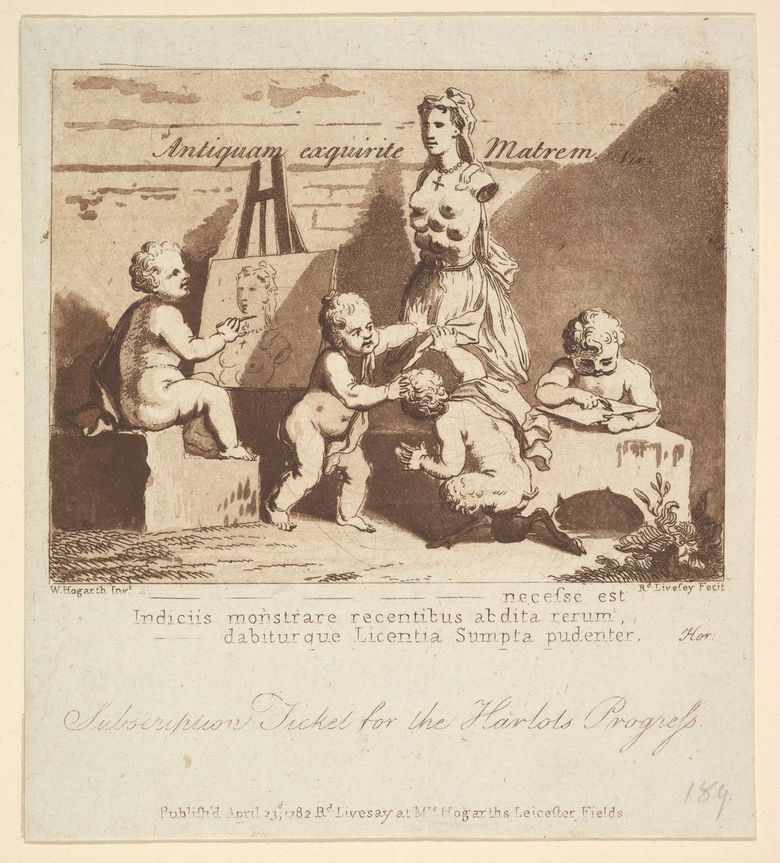 Drenge kigger på naturen, 1782. af Richard Livesay