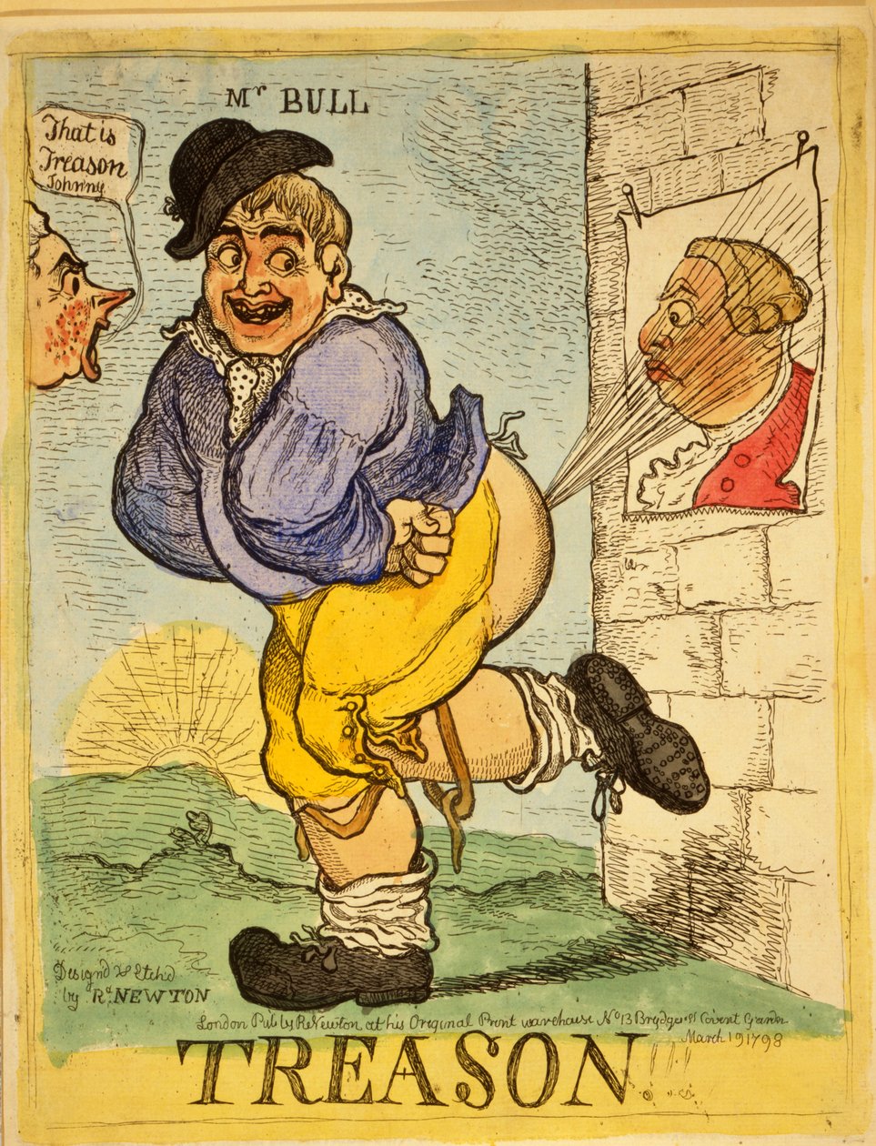 Forræderi, 1798 (håndkoloreret gravering) af Richard Newton