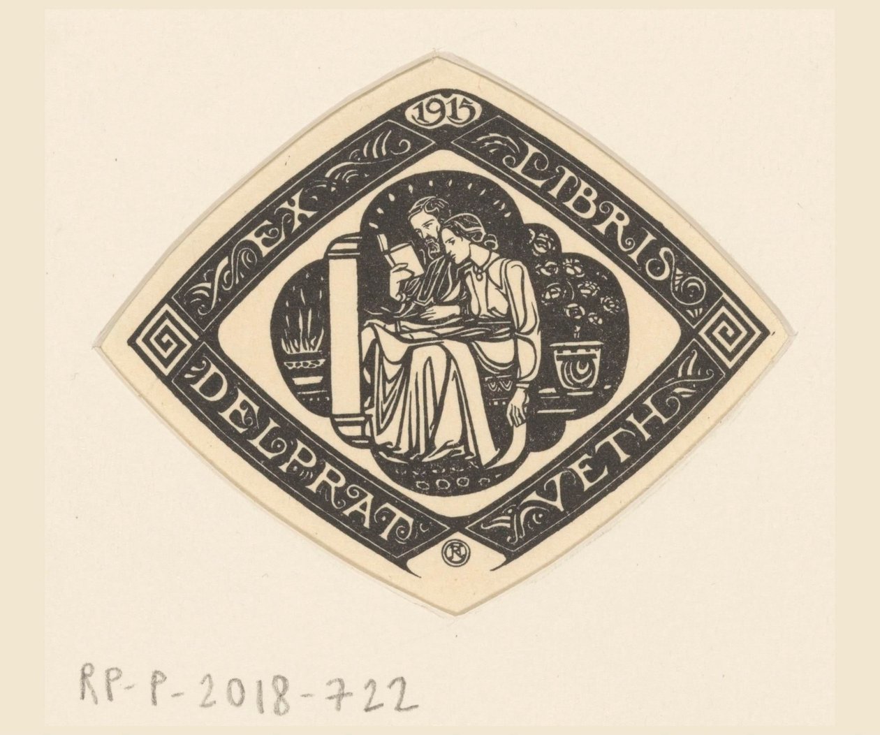 Ex libris af Delprat-Veth af Richard Nicolaüs Roland Holst