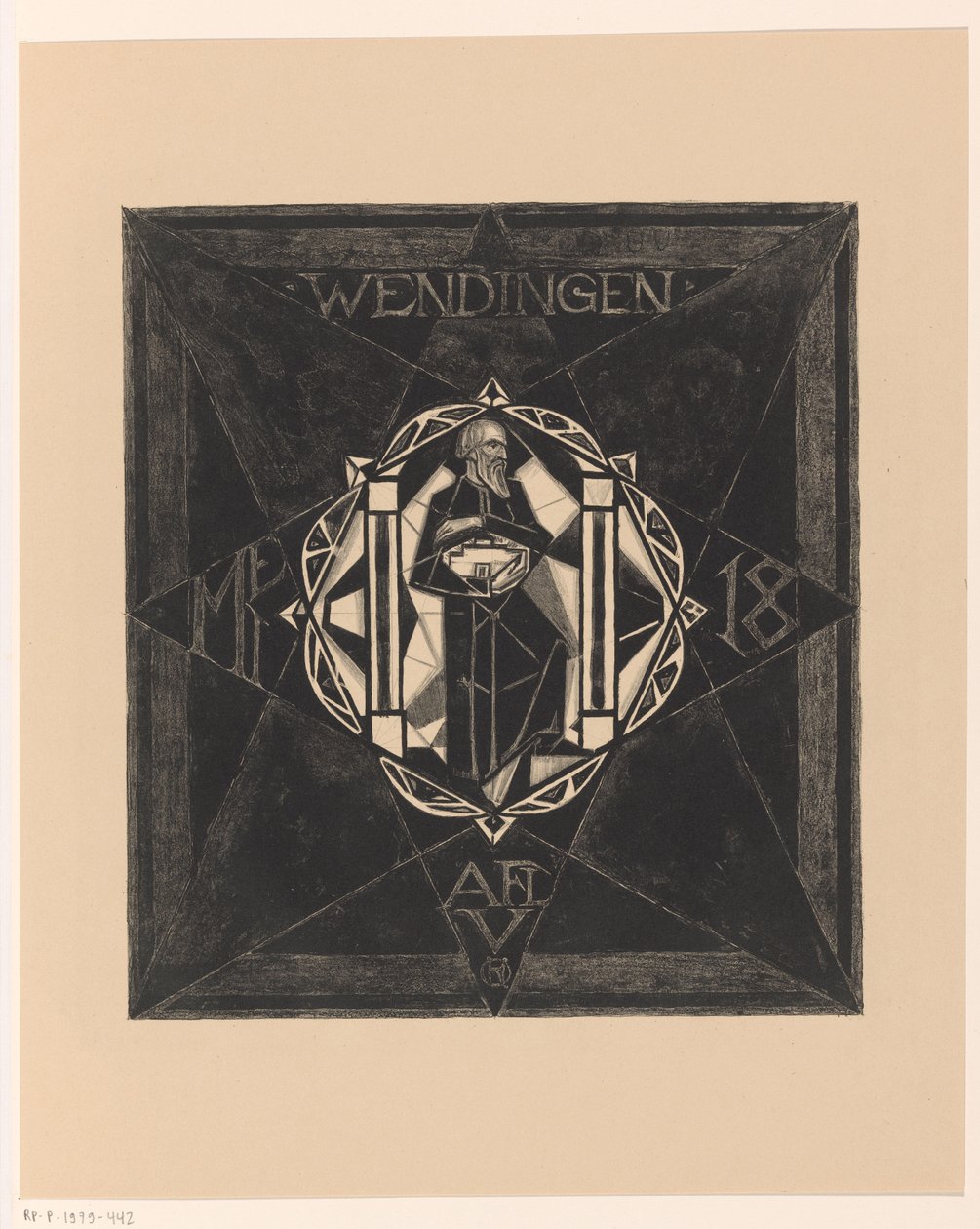 Omslagsdesign for: Wendingen, 1918 af Richard Nicolaüs Roland Holst