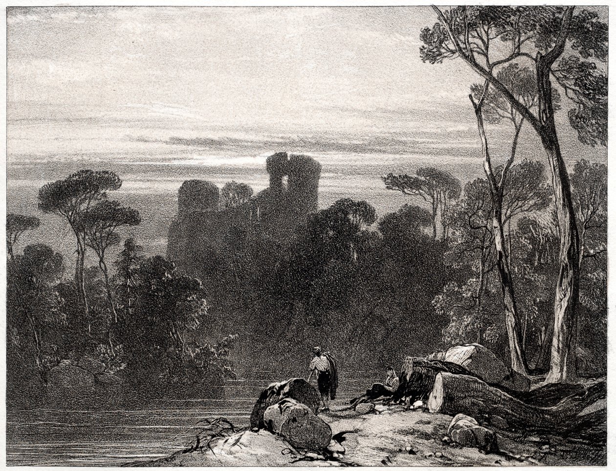Bothwell Castle, 1826. af Richard Parkes Bonington