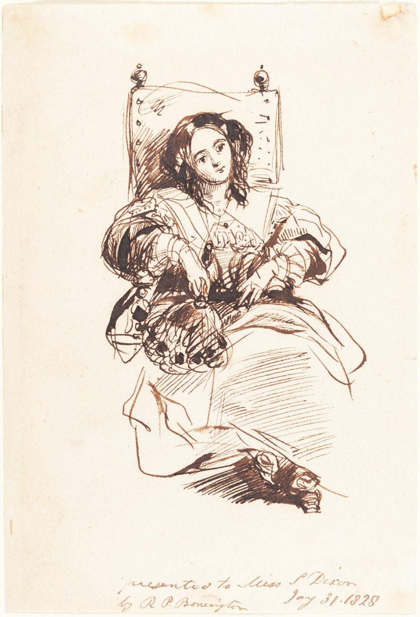 Skitse af en kvinde af Richard Parkes Bonington