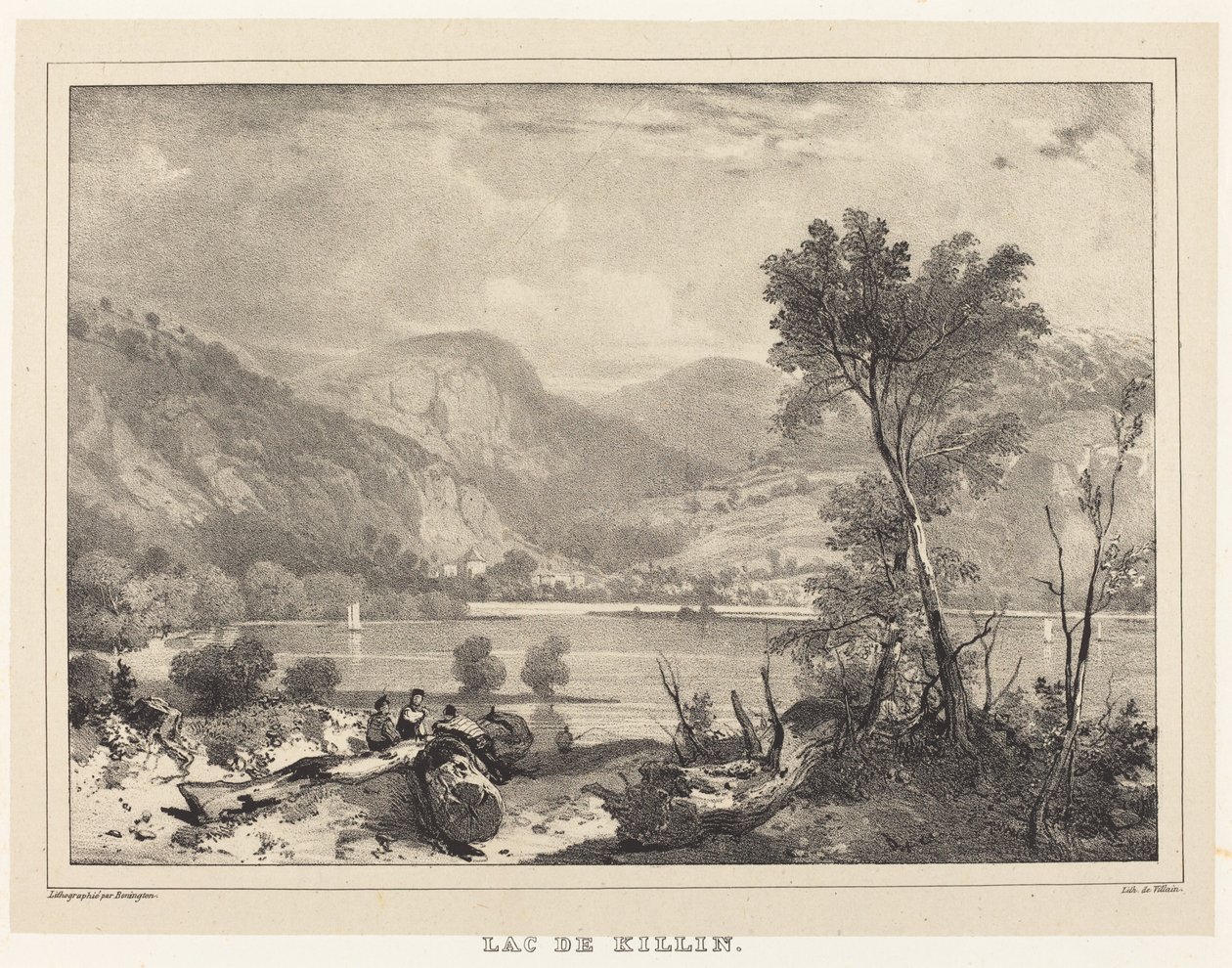 Killin søen af Richard Parkes Bonington after Francois Alexandre Pernot