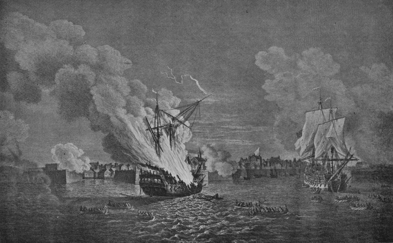 Cutting-out Affære i Louisbourg, c1760 af Richard Paton