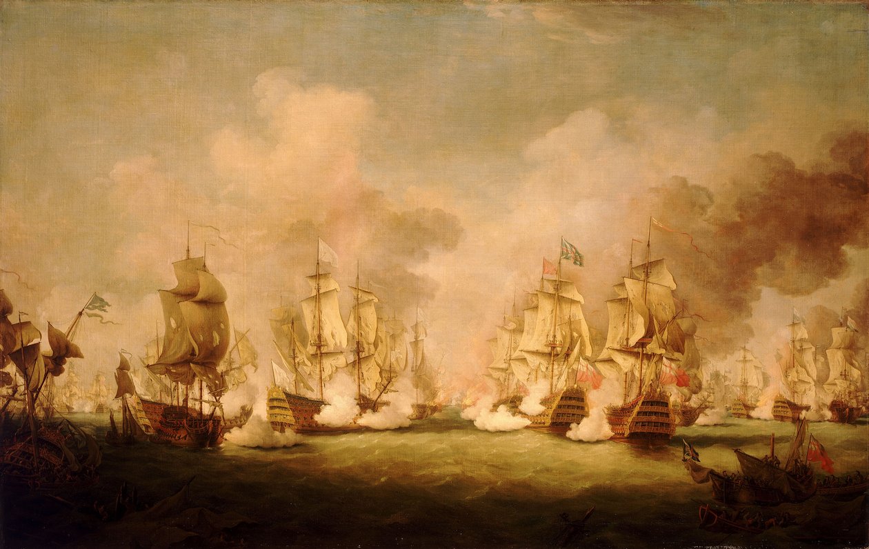 Slaget ved Barfleur af Richard Paton