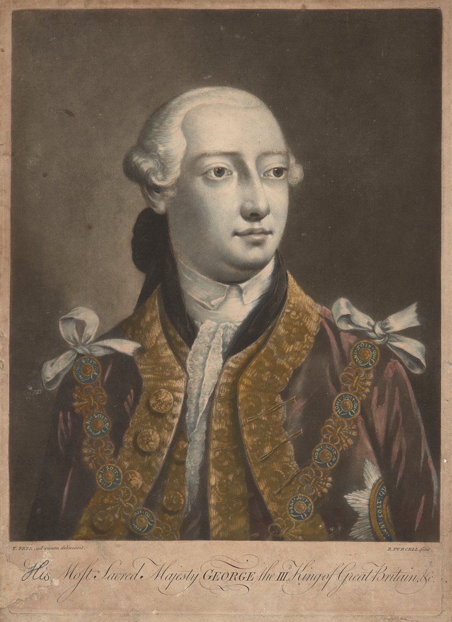 Kong George III, ca. 1762 (mezzotint) af Richard Purcell