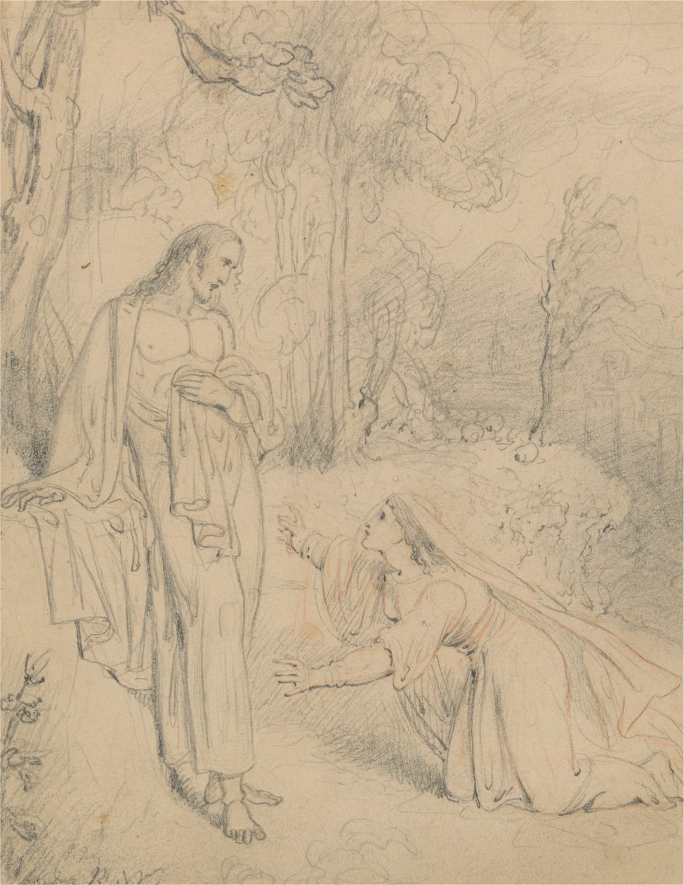 Kristus viser sig for Maria Magdalene (Joh 20:13-14) af Richard Westall