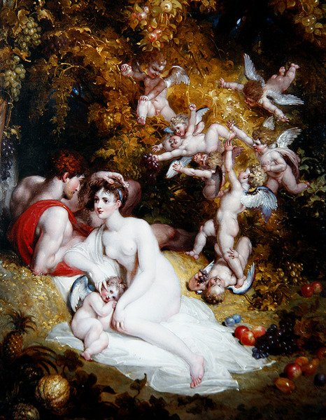 Vertumnus og Pomona, ca. 1807 (olie på panel) af Richard Westall