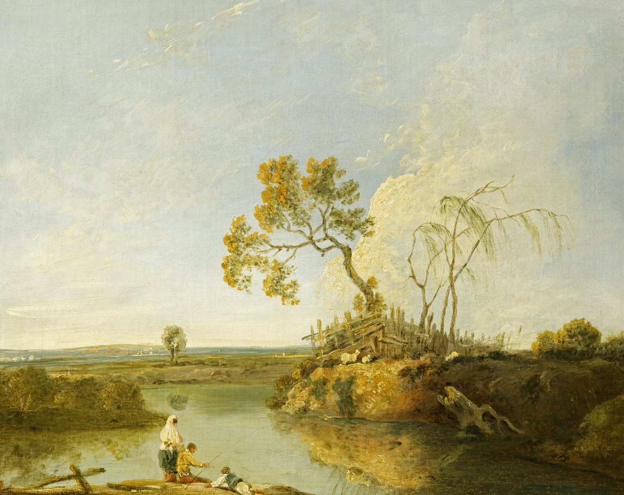 Backwater of the Severn (olie på lærred) af Richard Wilson