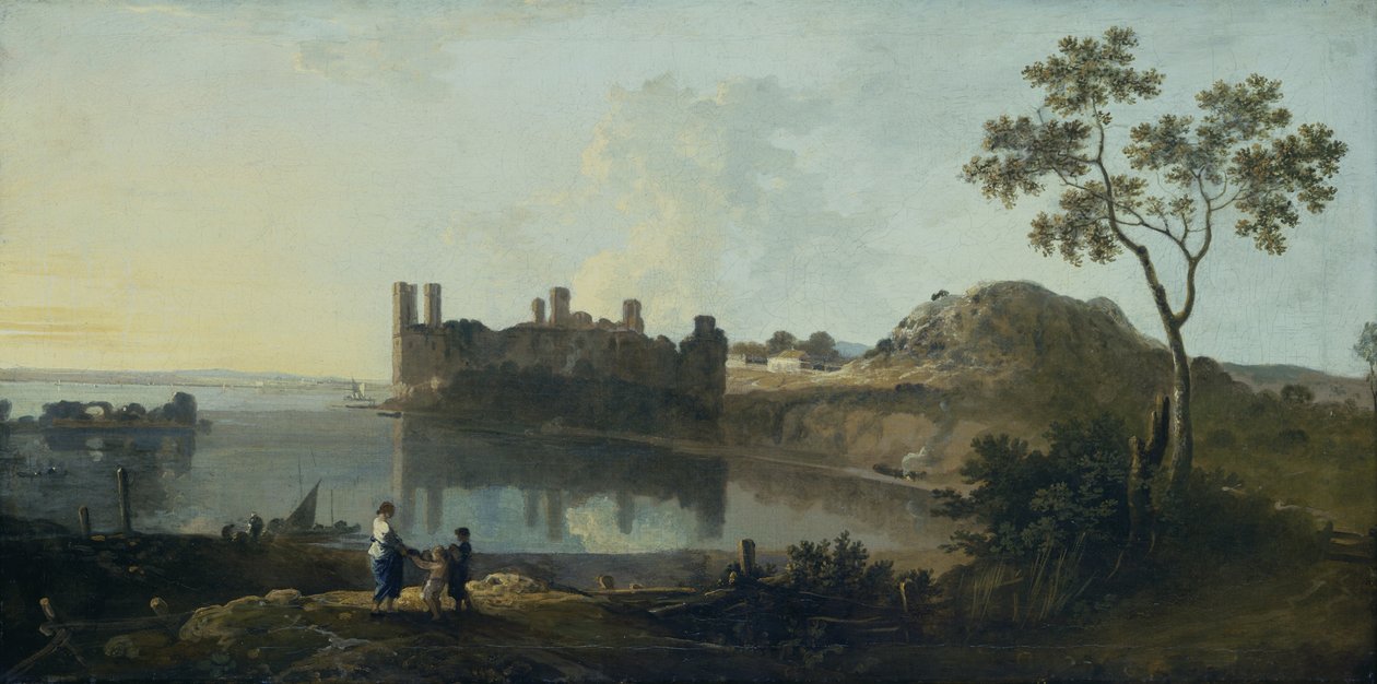 Caernarvon Castle (olie på lærred) af Richard Wilson