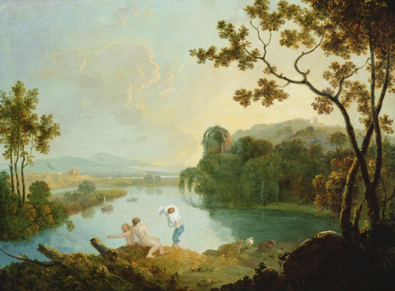 Klassisk landskab (olie på lærred) af Richard Wilson