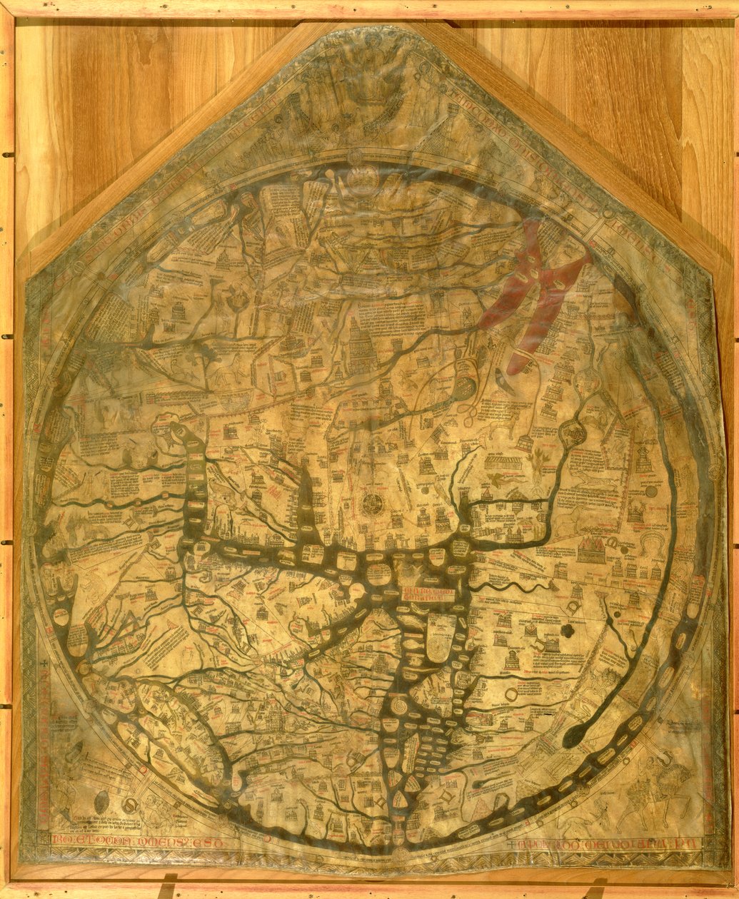Kort over verden, ca. 1290 af Richard of Haldingham