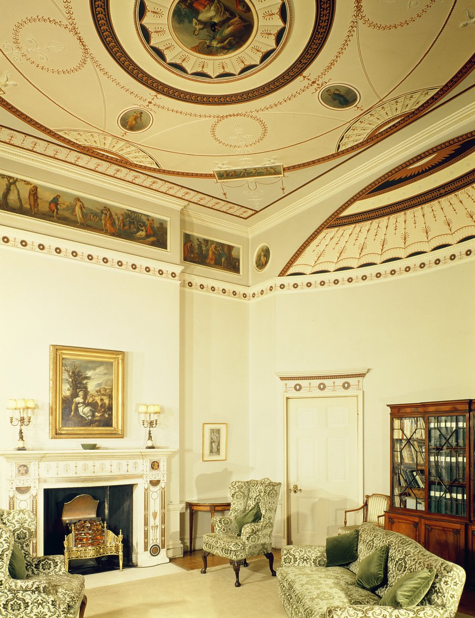 Det etruskiske værelse designet af Robert Adam i neo-klassisk stil, 1777 af Robert Adam