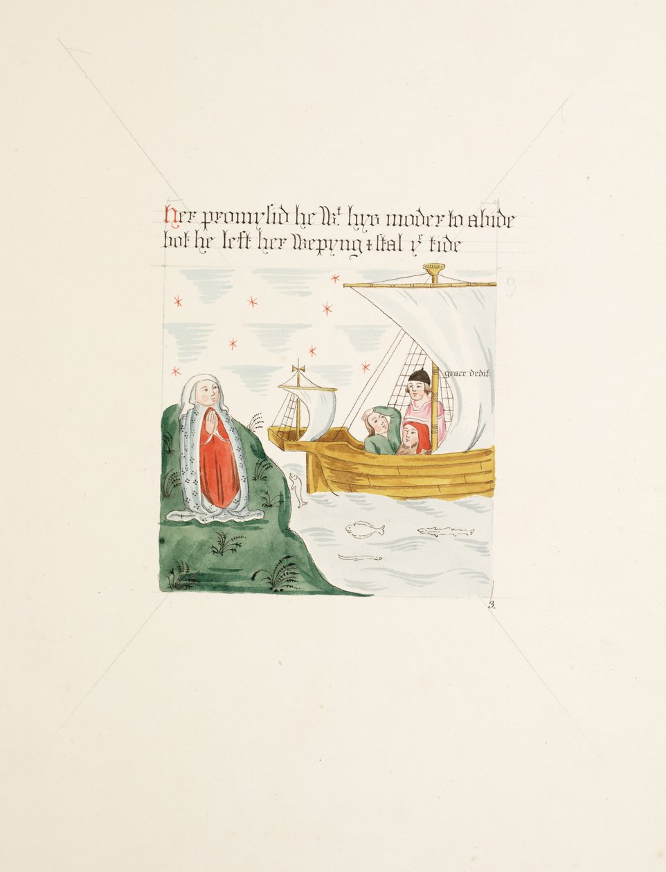 Fru New Coll 380, f12r. Antikviteterne fra Cathedral Church of Saint Mary, Carlisle, tegnet af Robert Carlile, 1795 (pen og blæk og wc på papir) af Robert Carlile