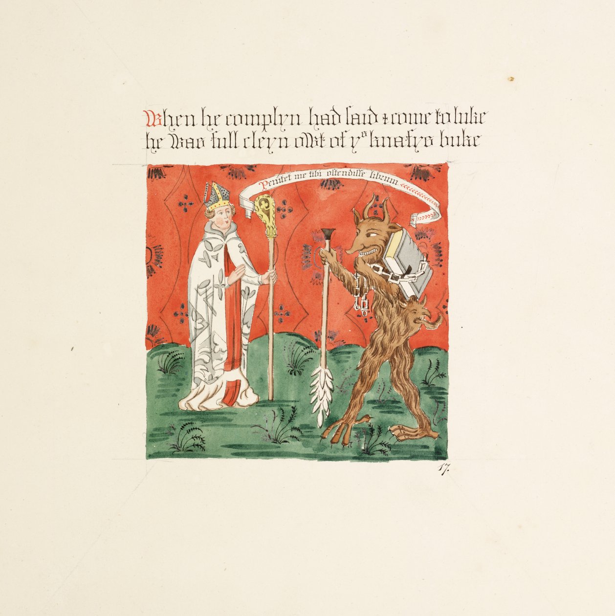 Fru New Coll 380, f26r. Antikviteterne fra Cathedral Church of Saint Mary, Carlisle, tegnet af Robert Carlile, 1795 (pen og blæk og wc på papir) af Robert Carlile