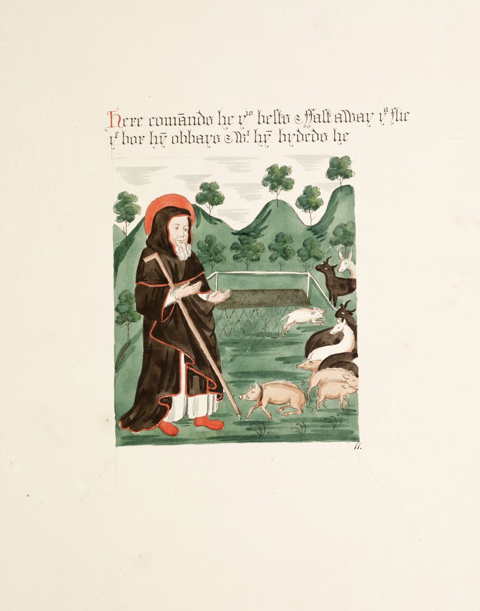 Fru New Coll 380, f43r. Antikviteterne fra Cathedral Church of Saint Mary, Carlisle, tegnet af Robert Carlile, 1795 (pen og blæk og wc på papir) af Robert Carlile