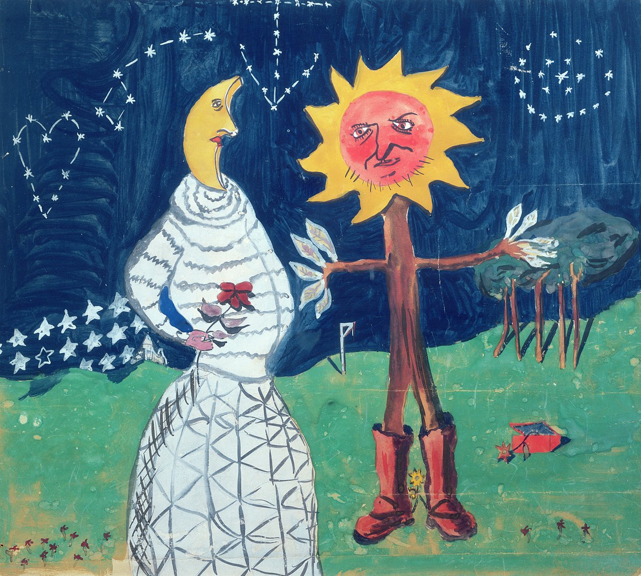 Solen og månen". af Robert Desnos