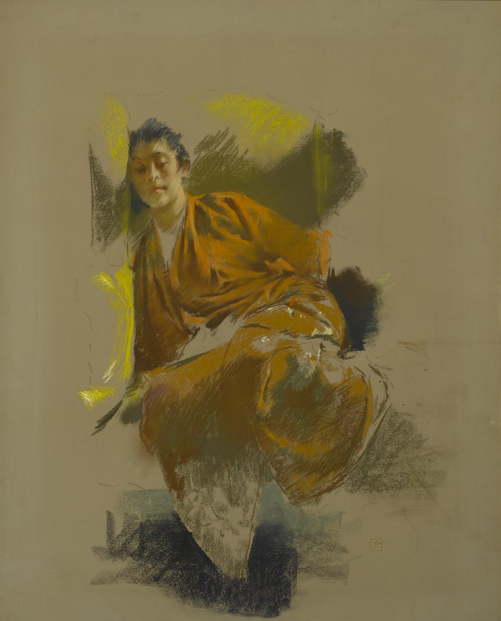 Studie i japansk kostume, ca. 1890-92 af Robert Frederick Blum