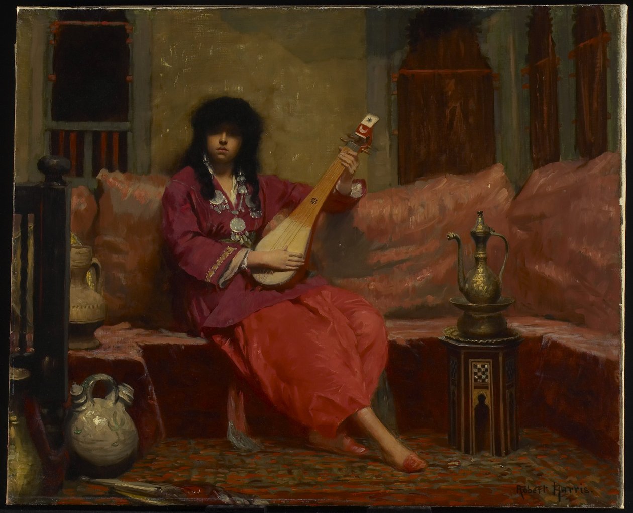 Et nordafrikansk indre, ca. 1887 af Robert Harris