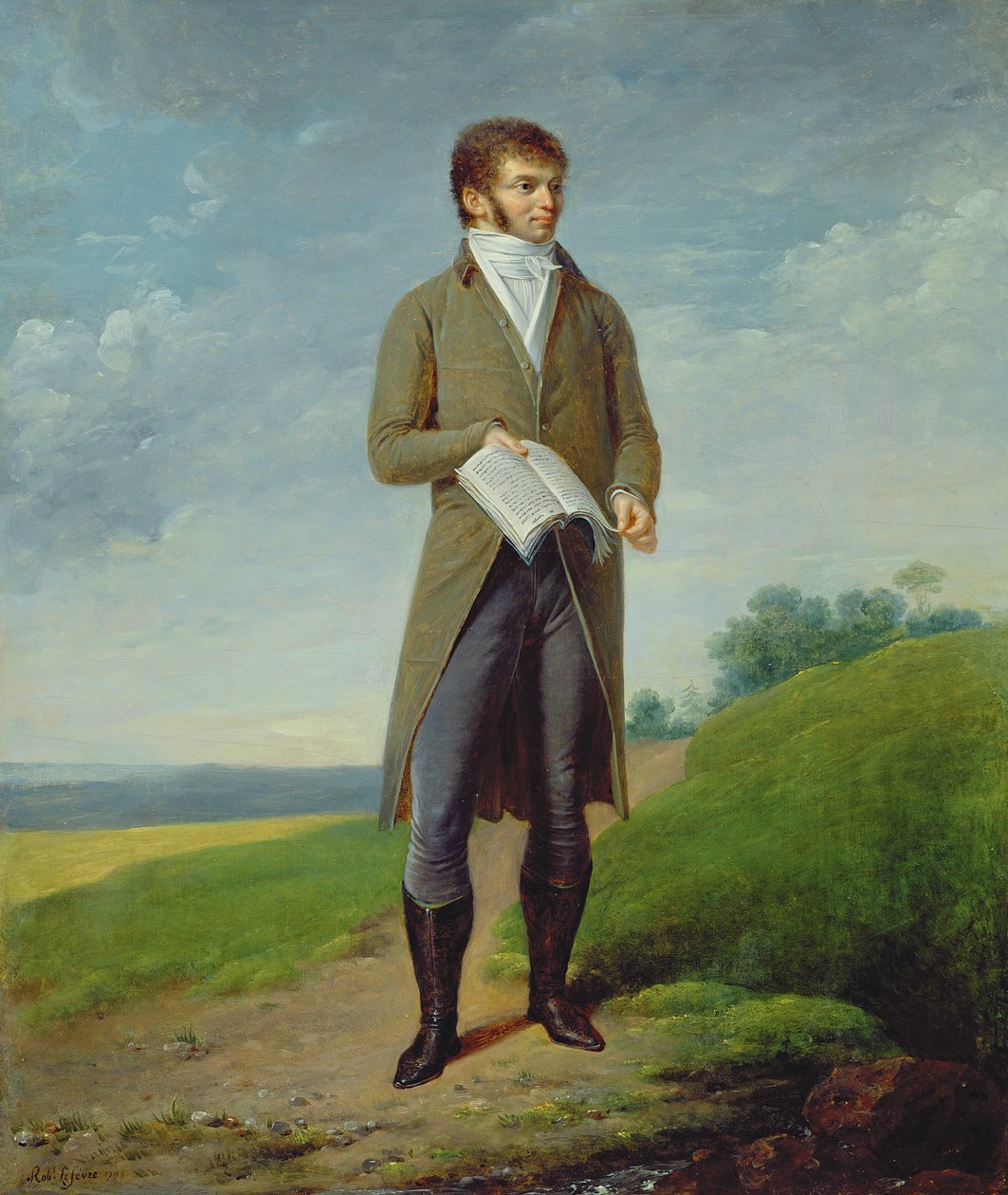 Portræt af en mand af Robert Lefevre