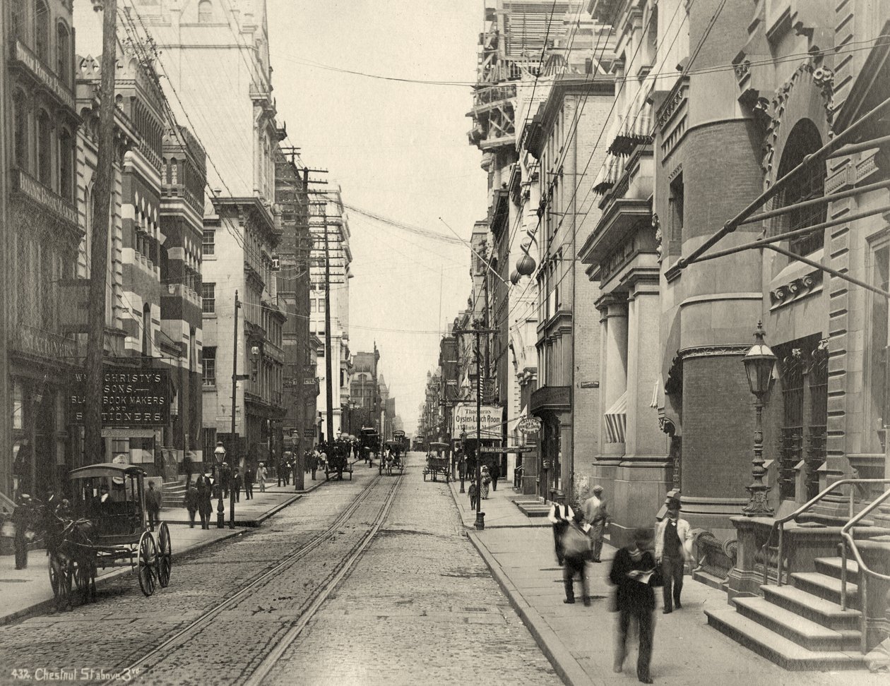 Chestnut Street, vest for 3rd Street, ca. 1885 (bw-foto) af Robert Newell