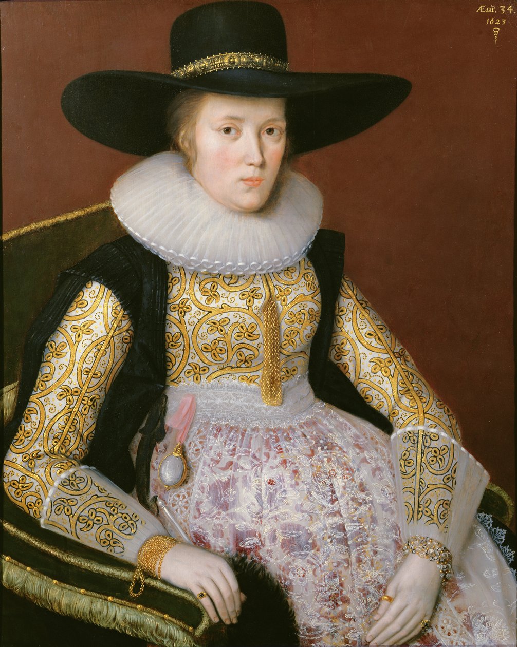 Ukendt dame, 1623 af Robert Peake