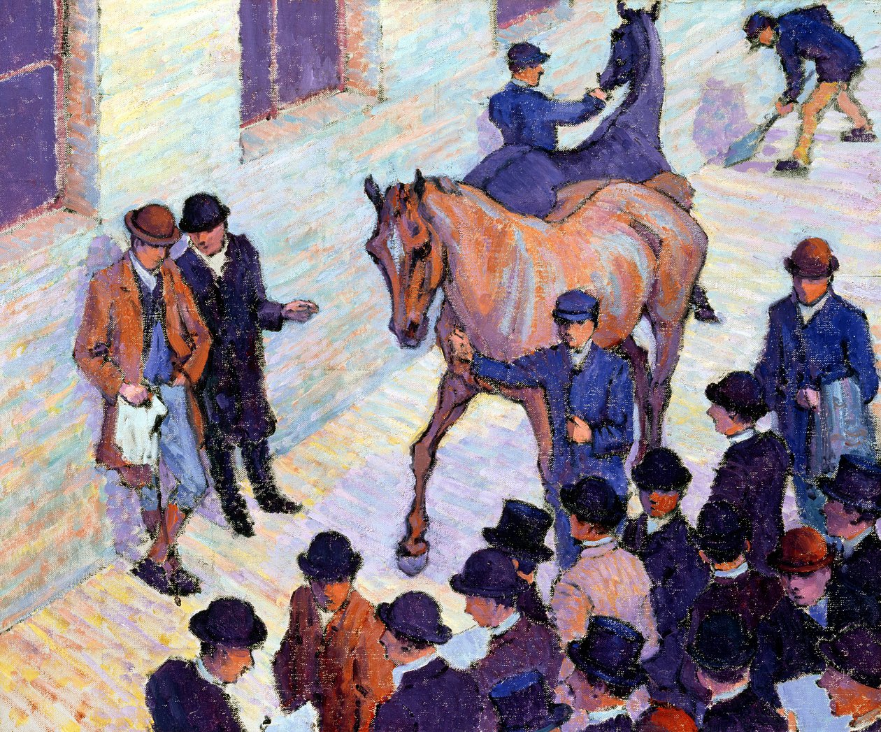 Et udsalg i Tattersalls, 1911 af Robert Polhill Bevan