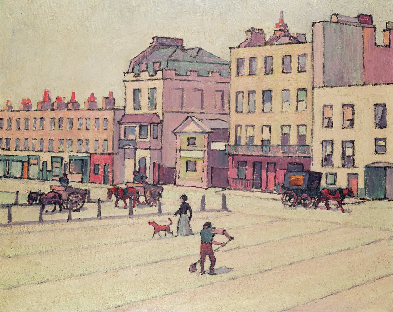 Cumberland Market (kridt og vask) af Robert Polhill Bevan