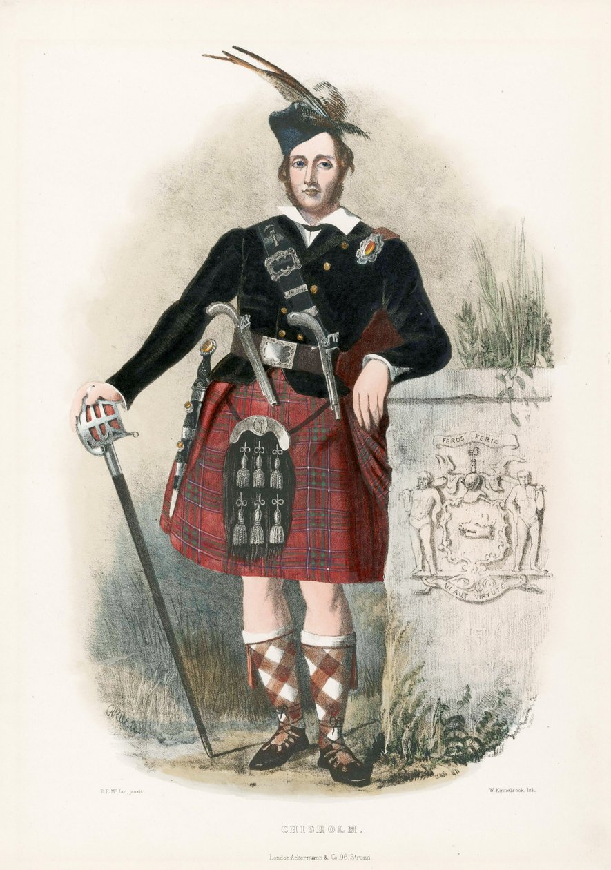 Chisholm, fra The Clans of the Scottish Highlands, pub.1845 af Robert Ronald McIan