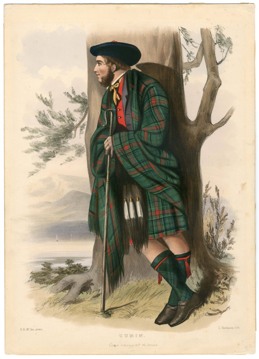 Spidskommen, fra The Clans of the Scottish Highlands, pub.1845 af Robert Ronald McIan